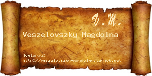 Veszelovszky Magdolna névjegykártya