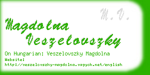 magdolna veszelovszky business card